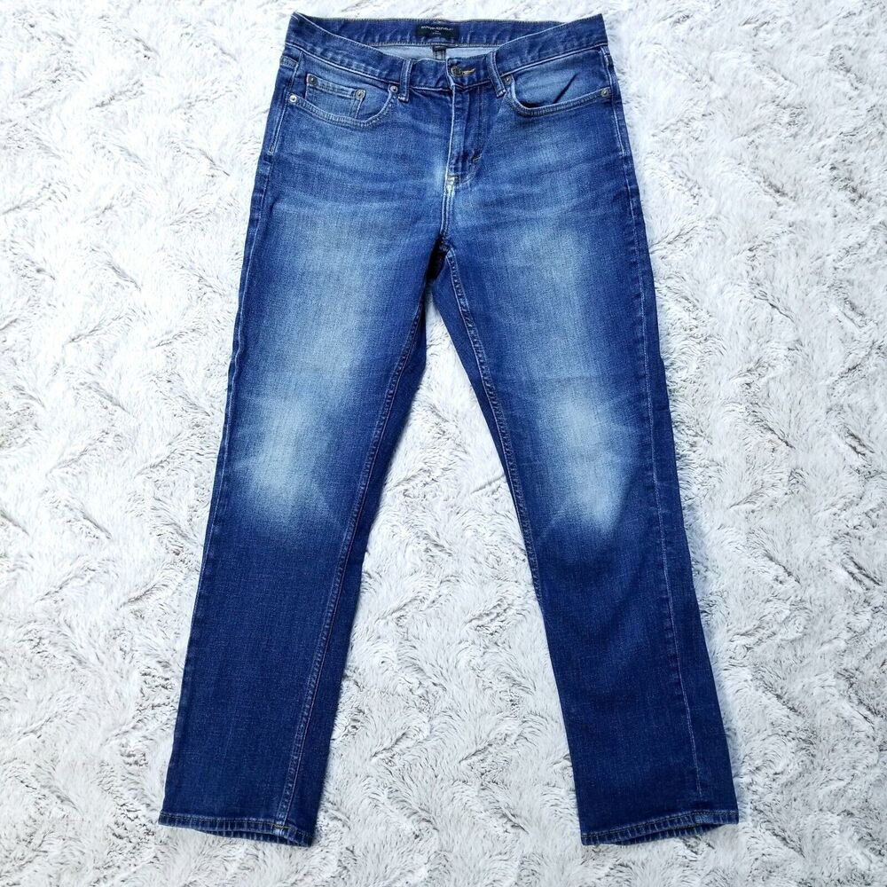 Banana Republic Jeans Mens 31x30 Blue Athletic Slim Straight Dark Wash Denim